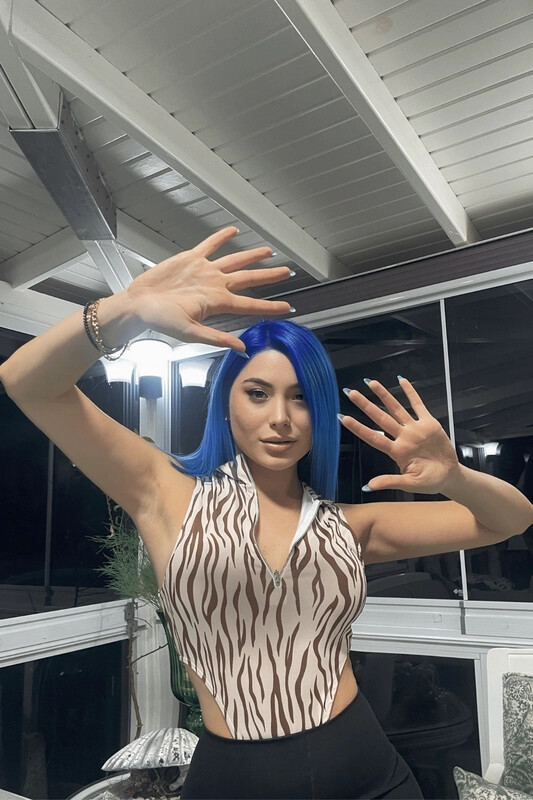 Kadın Kahverengi Desenli Fermuarlı Bodysuit (zck0594)