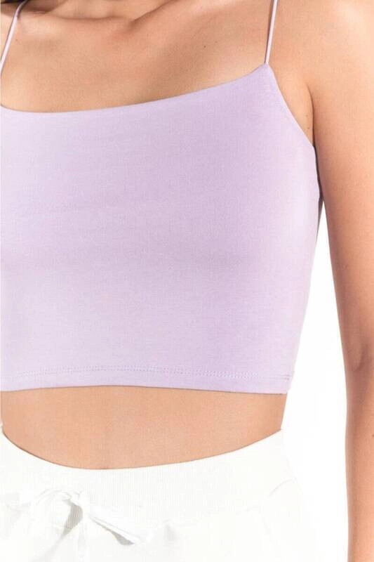Kadın Lila İp Askılı Basic Büstiyer (ZCK0175)