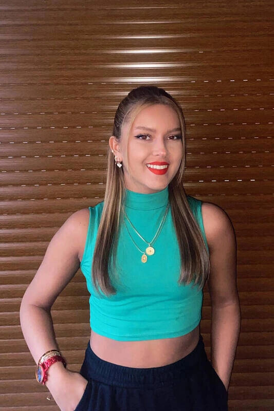 Kadın Yeşil Balıkcı Yaka Sıfır Kol Crop Büstiyer (ZCK0137)