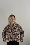 Kadın Leopar İçi Polarlı Oversize Sweat (ZCKSS144)
