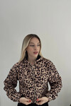 Kadın Leopar İçi Polarlı Oversize Sweat (ZCKSS144)