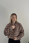 Kadın Leopar İçi Polarlı Oversize Sweat (ZCKSS144)