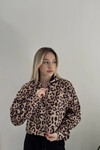 Kadın Leopar İçi Polarlı Oversize Sweat (ZCKSS144)