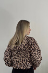 Kadın Leopar İçi Polarlı Oversize Sweat (ZCKSS144)