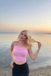 Kadın Pembe Katlamalı Straplez Bluz (ZCKSS130)