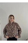 Kadın Leopar İçi Polarlı Oversize Sweat (ZCKSS144)