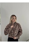 Kadın Leopar İçi Polarlı Oversize Sweat (ZCKSS144)